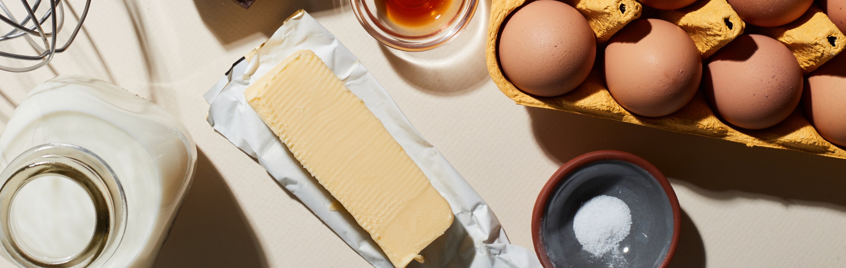 Stick of butter on pan