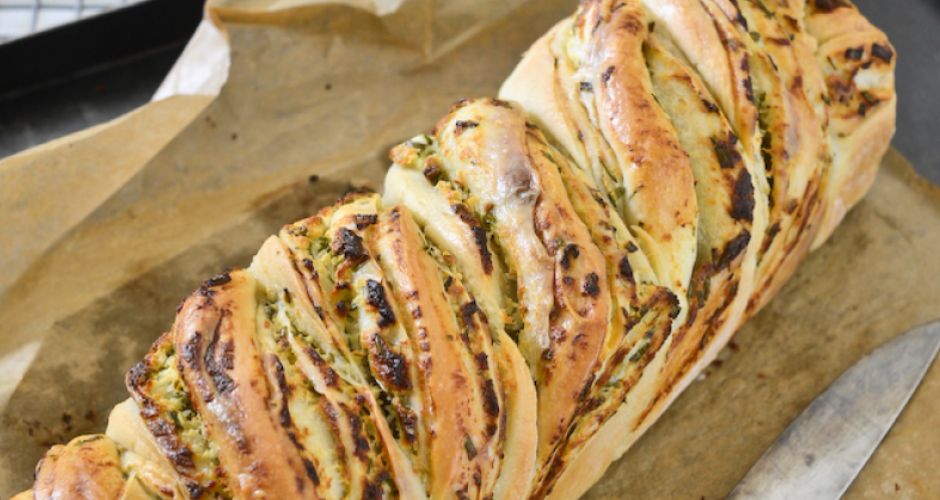 A delectable Babka emerges from the oven, displaying its perfect golden-brown finish.