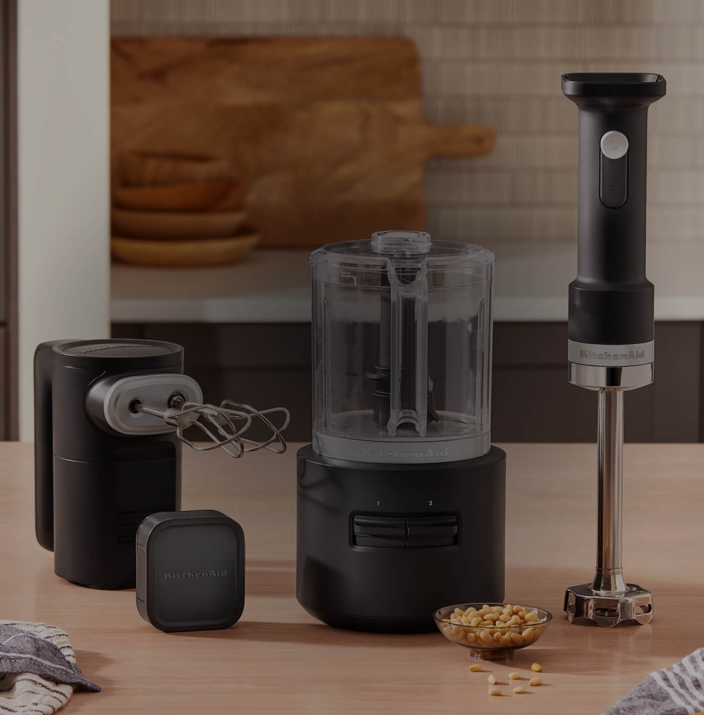 A variety of KitchenAid® countertop appliances.