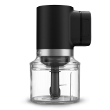 A stand-alone Black Matte KitchenAid Go™ Cordless Top Down Chopper.