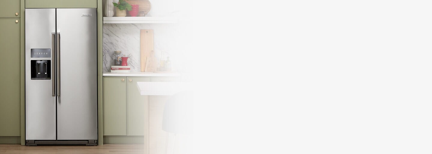 Stainless steel side-by-side refrigerator