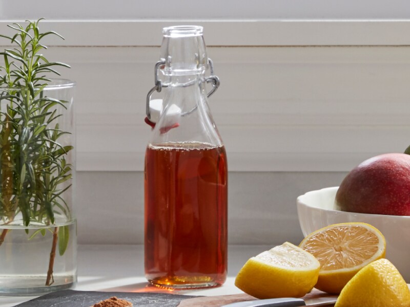 Sweetener in a glass jar