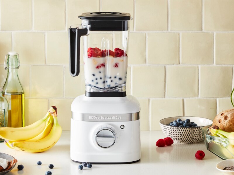 Shake in a white KitchenAid® blender