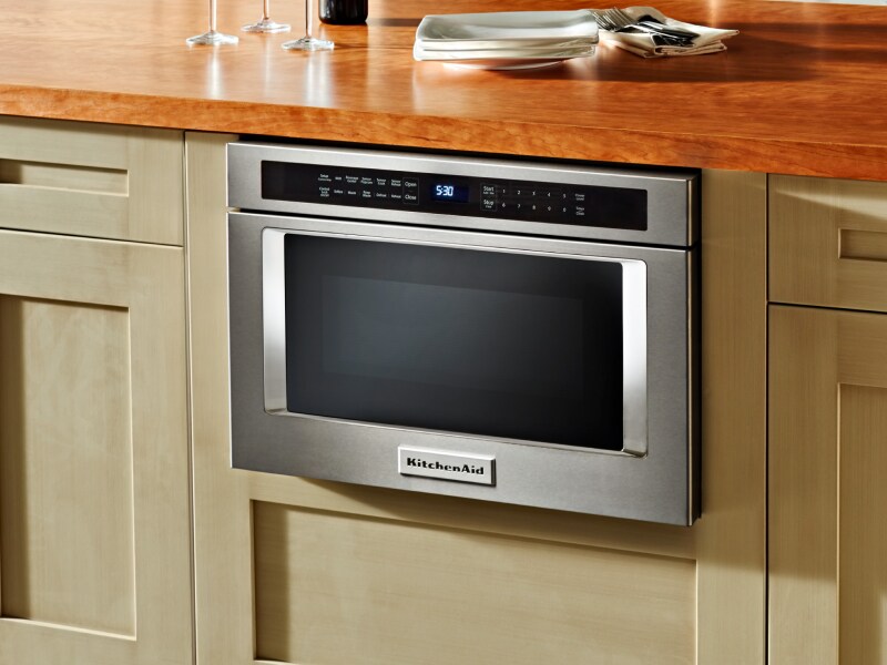 View of KitchenAid® under-counter microwave