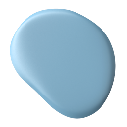 A paint chip featuring the Blue Velvet color.