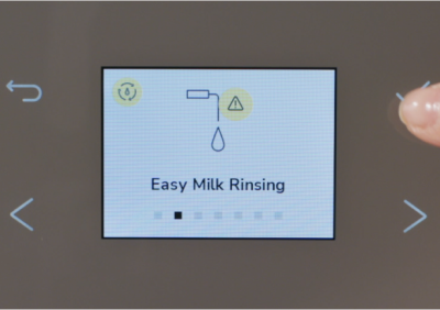 Espresso machine control screen