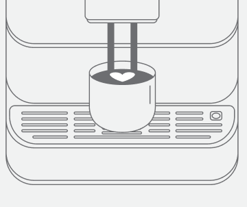 Cup of espresso on an espresso machine drip tray