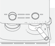 An infographic depicting a portafilter locking into place