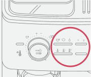 An infographic depicting the Espresso mode button on an espresso machine