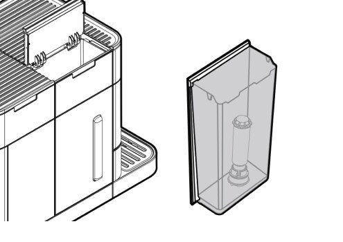 Espresso machine water tank