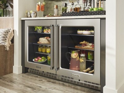 Two KitchenAid® undercounter refrigerators