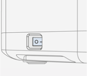 An infographic depicting the power switch on the Grain and rice cooker.