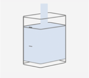 An infographic depicting water pouring into the water tank.