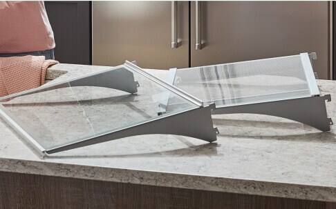 Parts laying out to dry on counter