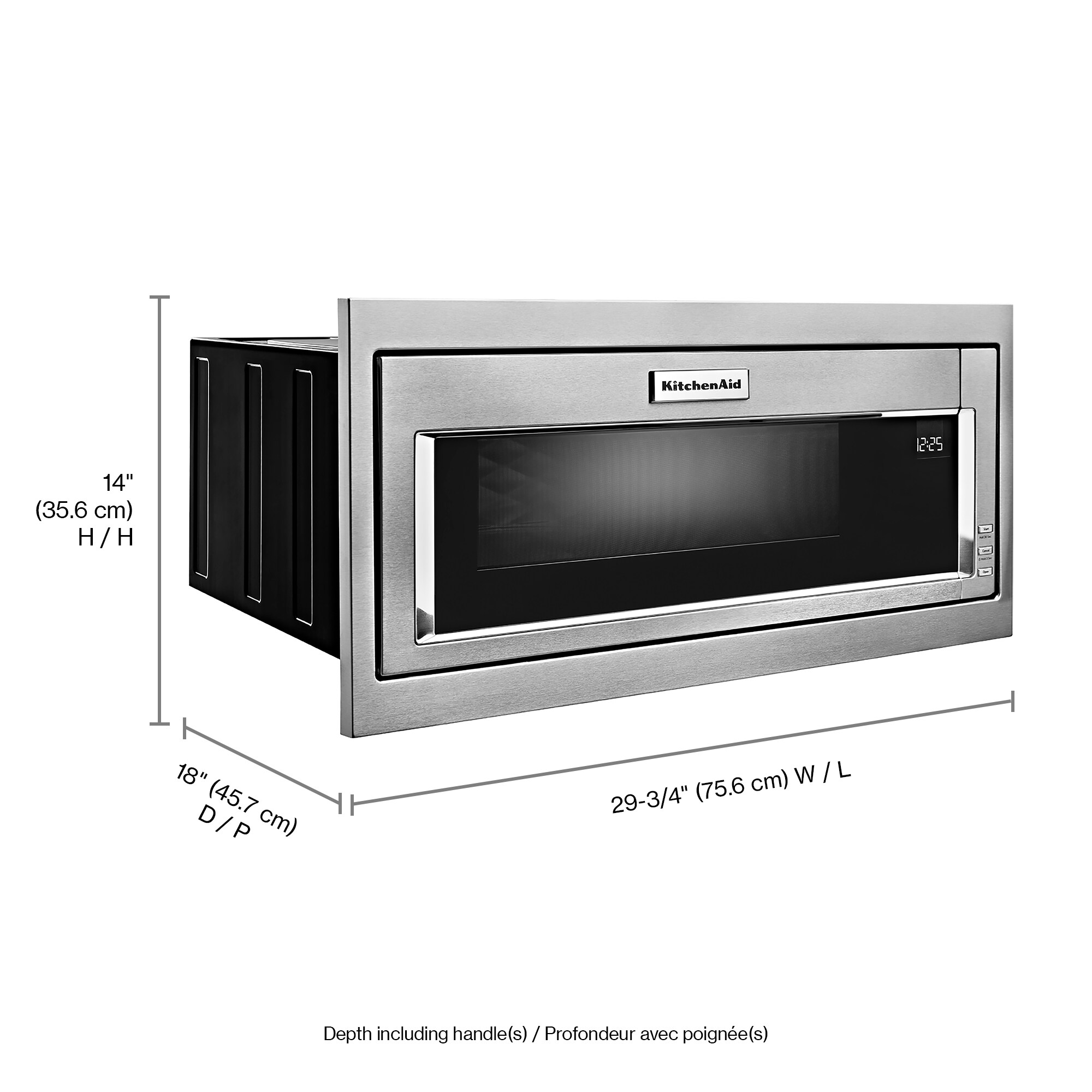 900 Watt BuiltIn Low Profile Microwave with Slim Trim Kit Stainless