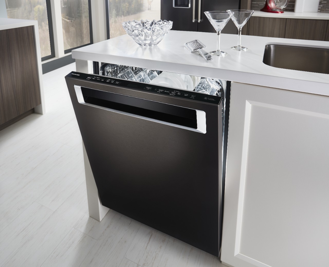 Integrated console KitchenAid dishwashers