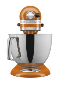 A stand-alone Kyoto Glow Artisan® Series Stand Mixer with a stainless steel bowl.