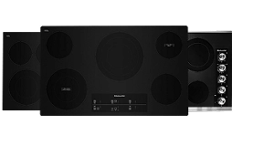 Three KitchenAid® electric cooktops