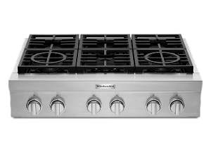 A 36'' 6-Burner Commercial-Style Gas Rangetop
