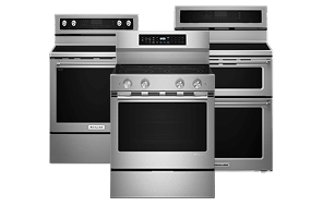 A collage of KitchenAid® Freestanding Ranges