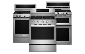A collage of KitchenAid® Freestanding Ranges