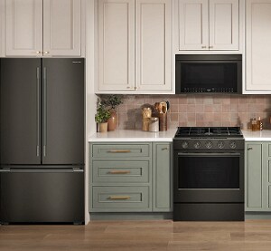 A Black Ore range in a contemporary kitchen.