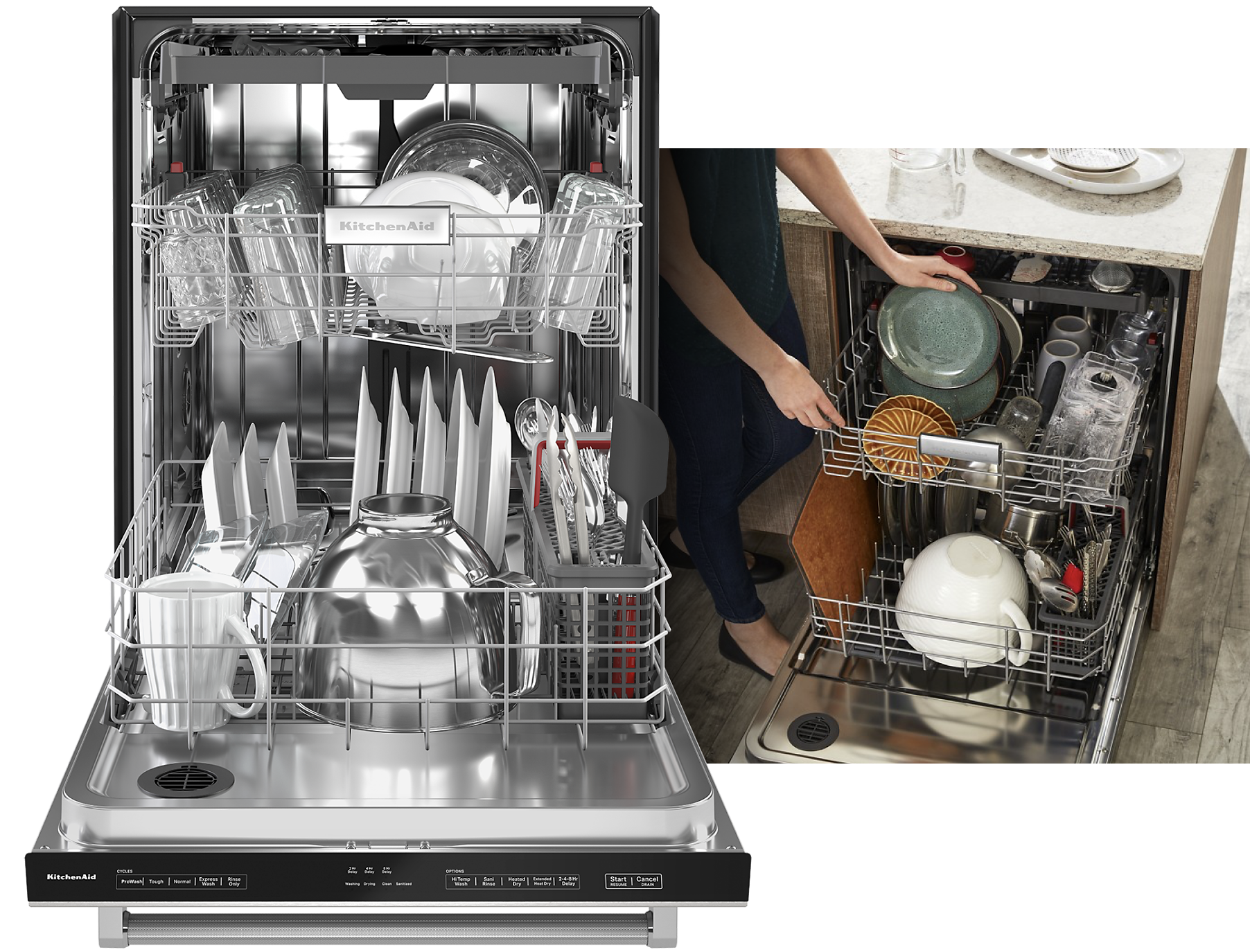 Kitchenaid Bake 3 Racks Shop Premium Third Rack Dishwasher | KitchenAid