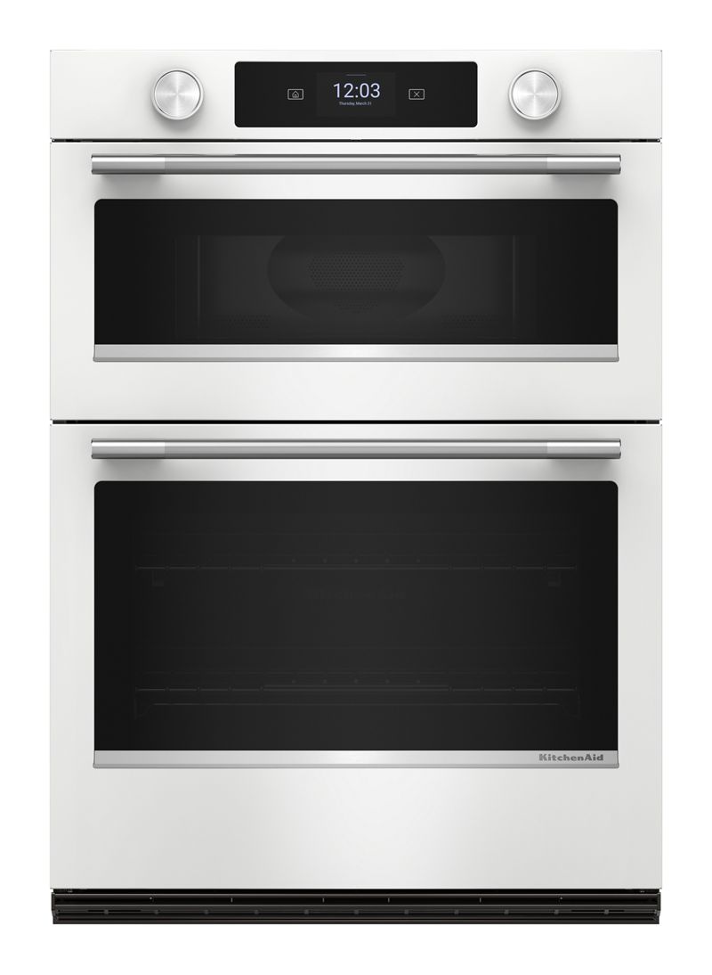 30-inch Smart Electric Combo Wall Oven with Assisted Cooking Modes - White