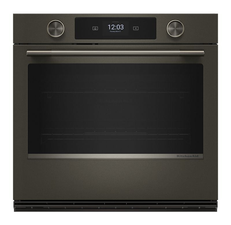 30-inch Smart Electric Single Wall Oven with Intelligent Cooking Camera - Black Ore