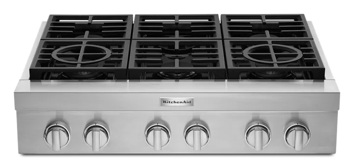 KitchenAid® 36'' 6-Burner Commercial-Style Gas Rangetop