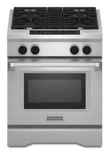 30-Inch 4-Burner Dual Fuel Freestanding Range, Commercial Style
