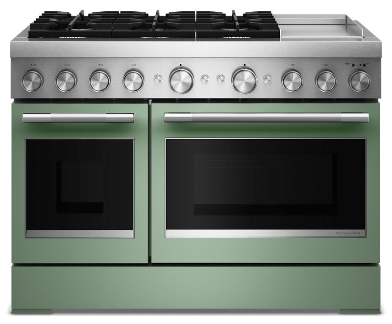 48-Inch 6 Burner Commercial-Style Dual Fuel Range with Griddle