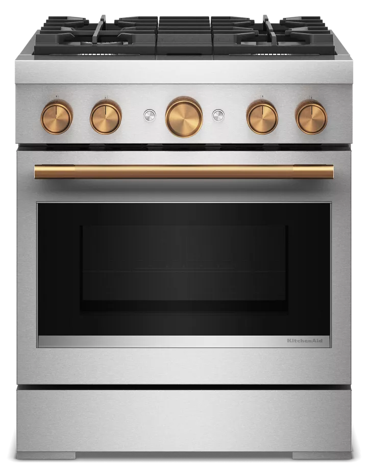 KitchenAid® 30-Inch 4 Burner Commercial-Style Dual Fuel Range with