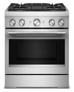 KitchenAid® 30-Inch 4 Burner Commercial-Style Dual Fuel Range with No Preheat Air Fry Mode