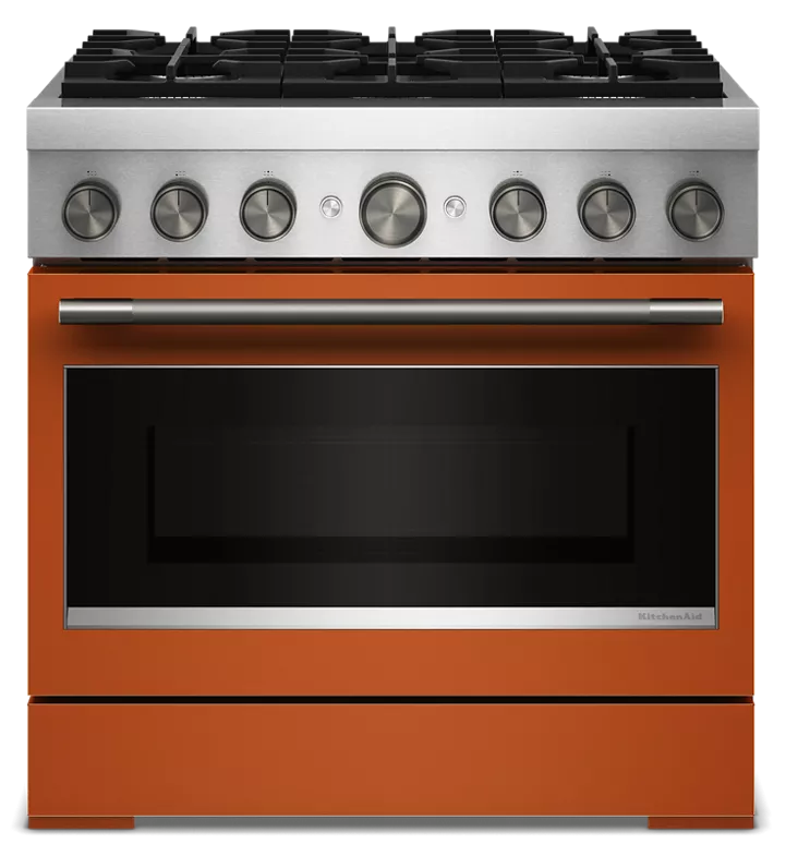 36-Inch 6 Burner Commercial-Style Dual Fuel Range with No Preheat