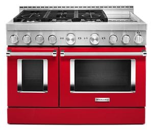 Cuisinière commerciale intelligente au gaz KitchenAid® avec plaque chauffante, 48 po