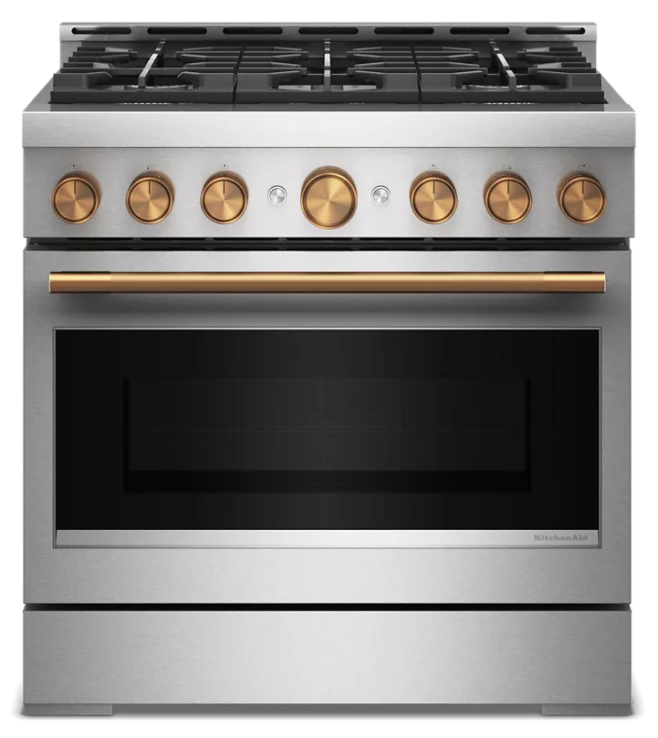 【ML】キャシー・ラング KitchenAid® 36-Inch 6 Burner Commercial-Style Gas Range with No