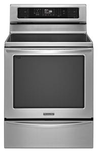 Cuisinière électrique 30 po KitchenAid® surface à induction, technologie Even-Heat™ et tiroir-réchaud