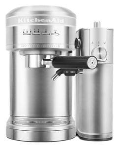 Metal Semi-Automatic Espresso Machine and Automatic Milk Frother Attachment Bundle