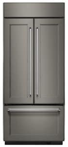 20.8 Cu. Ft. 36" Width Built-In Panel Ready French Door Refrigerator with Platinum Interior Design