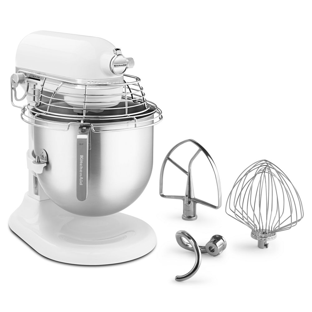 NSF Certified® Commercial Series 8-Qt Bowl Lift Stand Mixer with Stainless Steel Bowl Guard