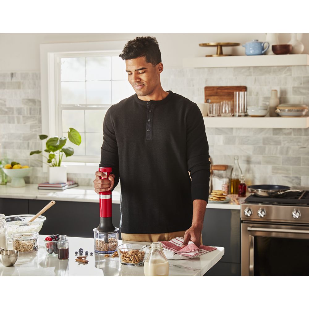 Mélangeur à main sans fil à vitesses variables avec fouet et hachoir