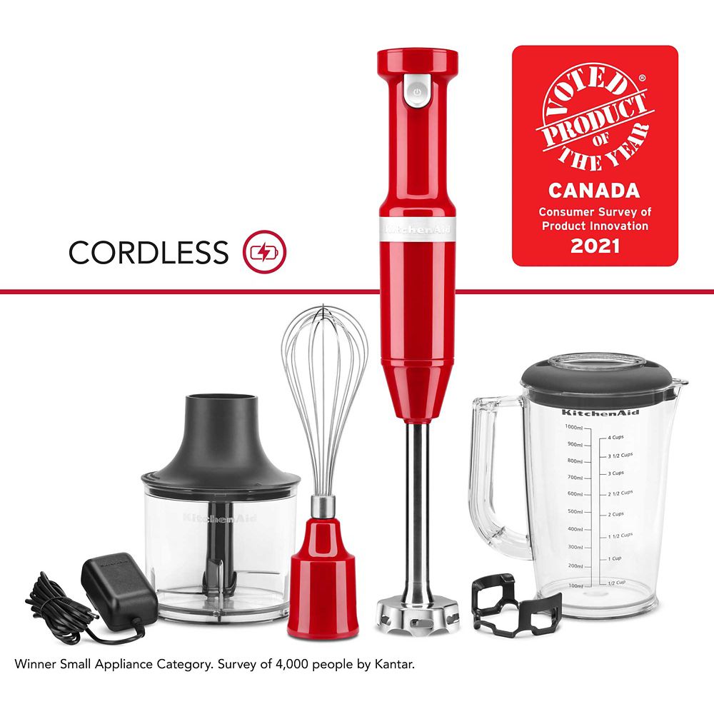 Mélangeur à main sans fil à vitesses variables av/ accessoires