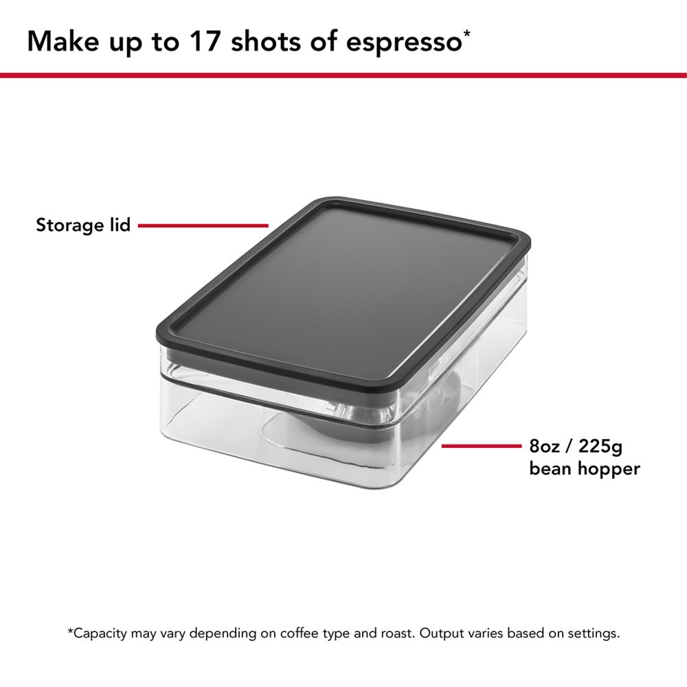 8 Oz. Removable Bean Hopper with lid for KitchenAid® Semi Automatic Espresso Machines - KES6551