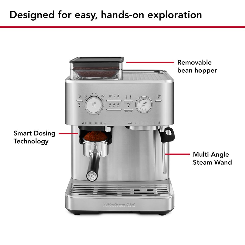 Machine à espresso semi-automatique avec moulin à meule
