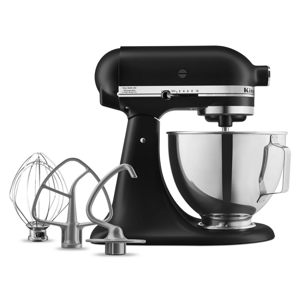 Deluxe 4.5 Quart Tilt-Head Stand Mixer - Black Matte | KitchenAid CA