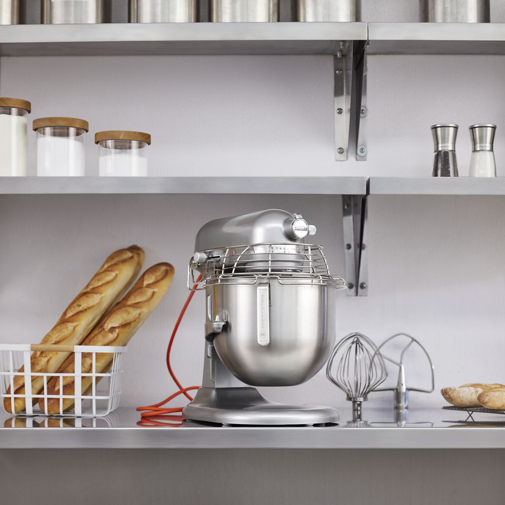 NSF Certified® Commercial Series 8-Qt Bowl Lift Stand Mixer with Stainless Steel Bowl Guard