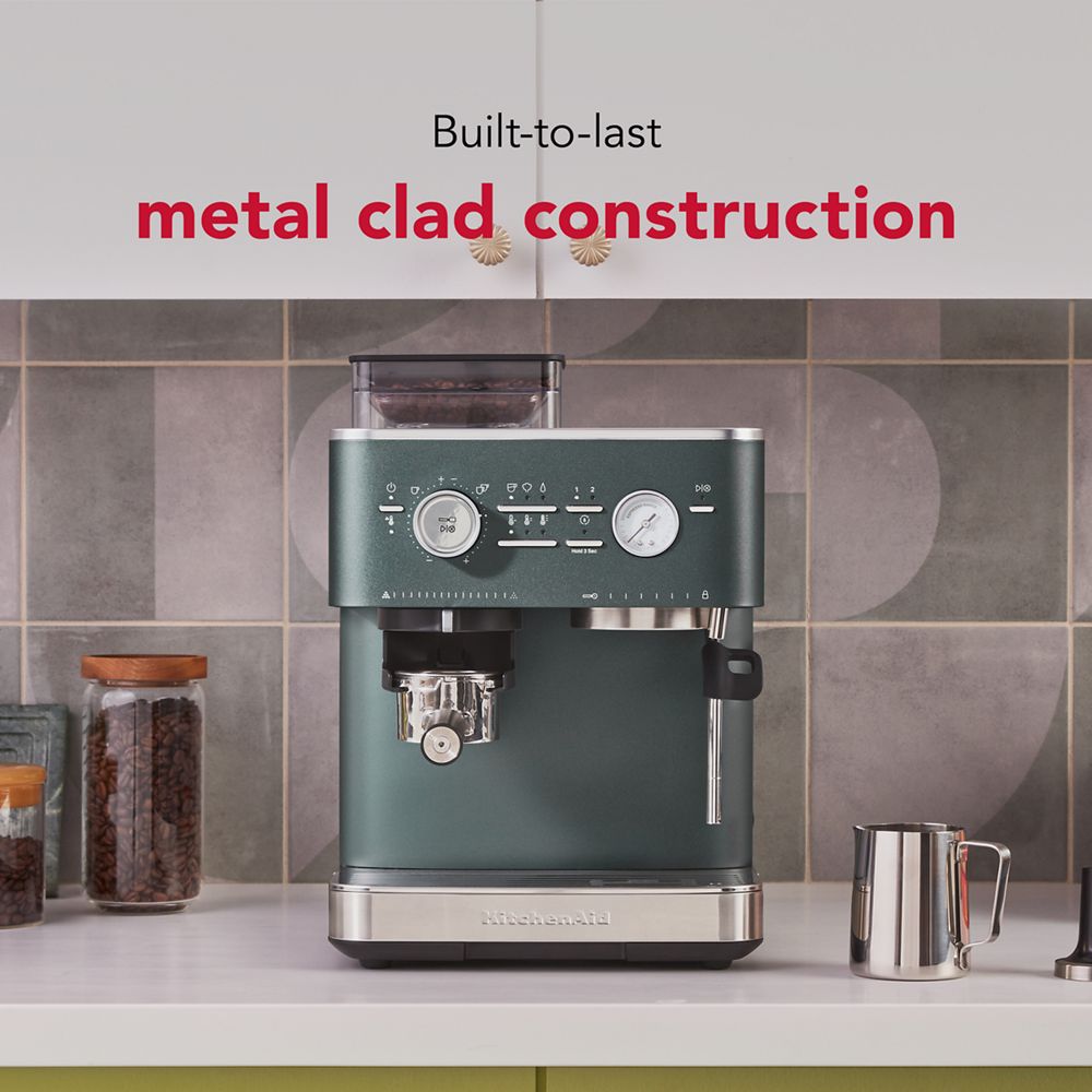 Semi Automatic Espresso Machine with Burr Grinder