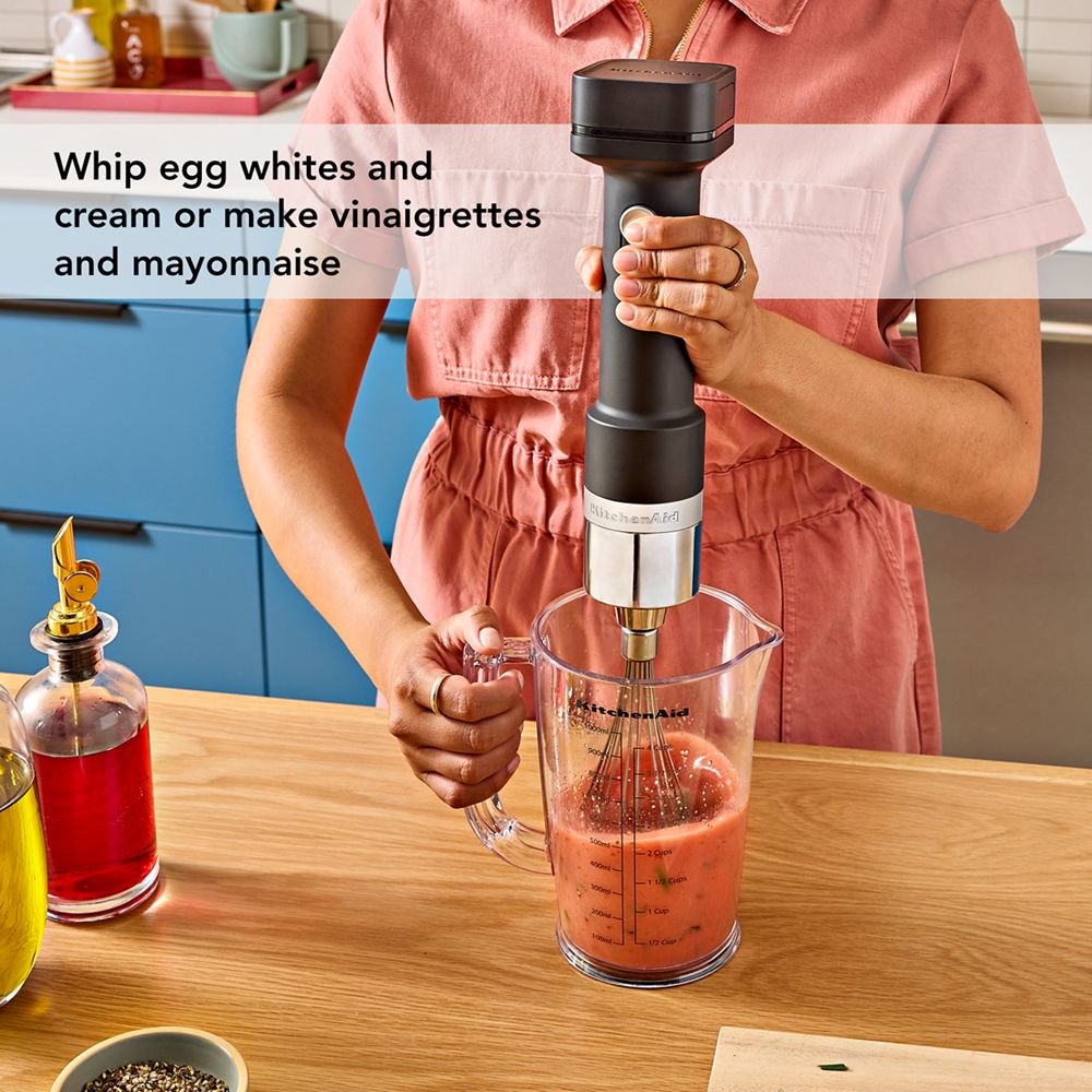 Mélangeur à main KitchenAid Go™ sans fil avec accessoires - Pile comprise