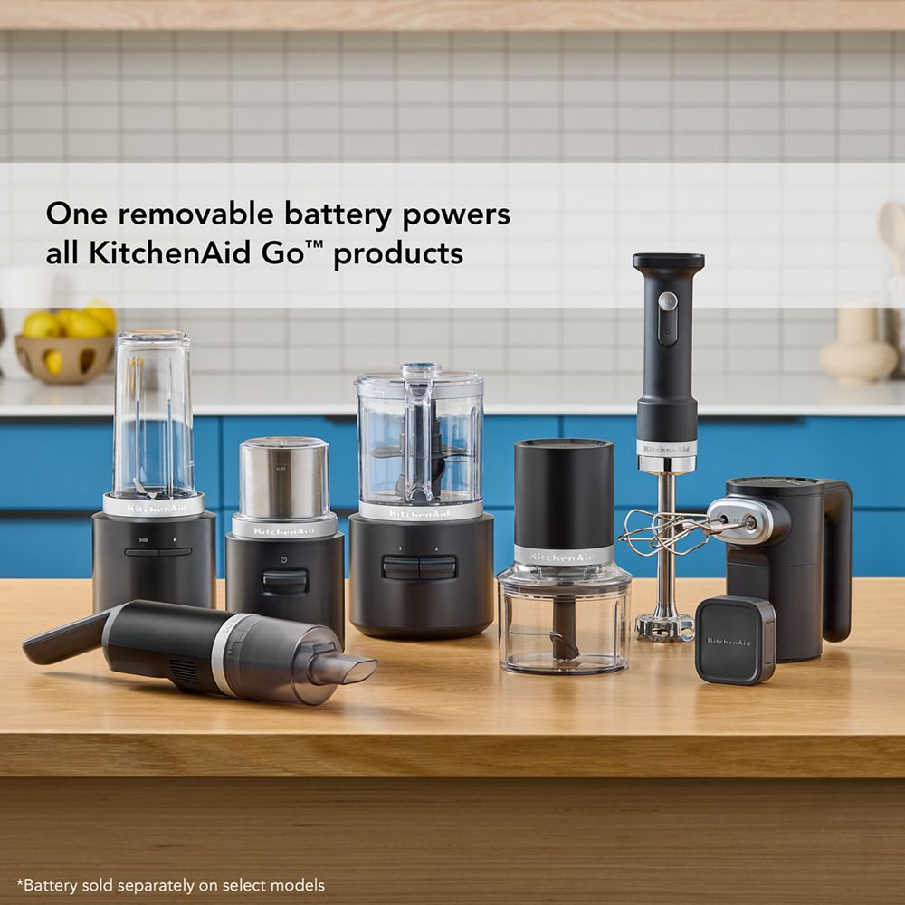 Mélangeur à main KitchenAid Go™ sans fil avec accessoires - Pile comprise